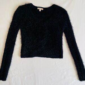 Gianni Bini Charcoal Fuzzy Sweater Size XS